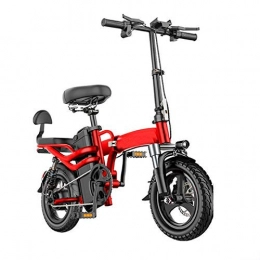 LZMXMYS Electric Bike LZMXMYS electric bike, 14'' Folding Electric Bike Ebike, Electric Bicycle with 48V Removable Lithium-Ion Battery, 250W Motor, Dual Disc Brakes, 3 Digital Adjustable Speed, Foldable Handle