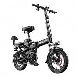 LZMXMYS Electric Bike LZMXMYS electric bike, 14 Inch Electric Snow Bike 350 Folding Mountain Bike With Rear Seat With 48V 25AH Lithium Battery And Disc Brake (Size : 25AH)
