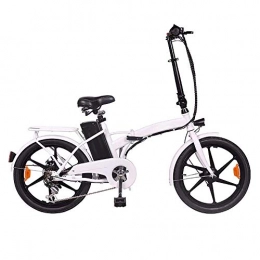 LZMXMYS Bike LZMXMYS electric bike, 20" Foldaway, 36V / 10AH City Electric Bike, 350W Assisted Electric Bicycle Sport Mountain Bicycle with Removable Lithium Battery for Adults (Color : White)