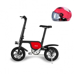 LZMXMYS Electric Bike LZMXMYS electric bike, 250W Electric Bike 12" Foldable Mountain Bike 6Ah City Small Electric Bike 36V Lithium Battery Maximum Speed ?25KM / H Load 120KG (Color : Red)