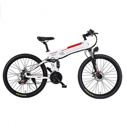 LZMXMYS Bike LZMXMYS electric bike, 26'' Electric Bike, Electric Mountain Bike 350W Ebike Electric Bicycle, 20KM / H Adults Ebike with Removable 48V / 12Ah Battery Lithium, Professional 21 Speed Gears (Color : White)
