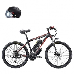 LZMXMYS Electric Bike LZMXMYS electric bike, 26'' Folding Electric Mountain Bike, Electric Bike with 48V Lithium-Ion Battery, Premium Full Suspension And 27 Speed Gears, 500W Motor (Color : Black, Size : 10AH)
