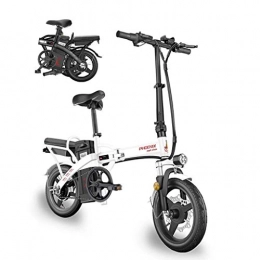 LZMXMYS Bike LZMXMYS electric bike, 400W 14 Inch Electric Bicycle Commuting Bike For Adults, Aluminum Electric Scooter E-Bike With Removable 48V10A Lithium Battery, Size:Range of 35 km