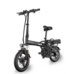 LZMXMYS Electric Bike LZMXMYS electric bike, Adult Electric Bike Removable 48V Waterproof And Dustproof Lithium Battery 14-inch 400W Brushless Motor Urban / Commuter, Size:Range of 35 km
