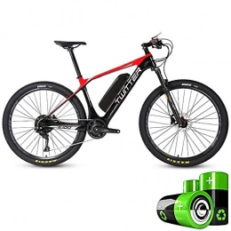 LZMXMYS Bike LZMXMYS electric bike, Carbon fiber electric bicycle electric assist mountain bike (5 files / 11 speed) 27.5 inch ultra light pedal bicycle coaxial central power system (Color : 1winered)