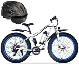 LZMXMYS Electric Bike LZMXMYS electric bike, Electric Bike 26'' Adults Electric Bicycle / Electric Mountain Bike, 4.0 Wide Tire 48V 350W10.4A Electric Bicycle Mountain Electric Bicycle Folding Type (Color : Blue)