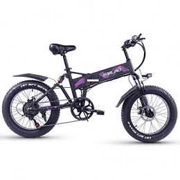 LZMXMYS Bike LZMXMYS electric bike, Electric Bike Adult Electric Mountain Bike, 20 Inch Fat Tire, 48V 10AH Motor, Foldable Bicycle, Electric Bike, Mobile Lithium Battery Shimano 7 Speed Hydraulic Disc Brake