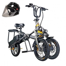 LZMXMYS Bike LZMXMYS electric bike, Electric Bike Electric Mountain Bike 350W Ebike 14'' Electric Bicycle, 30MPH Adults Ebike with Lithium Battery, Hydraulic Oil Brake, Inverted Three-Wheel Structure Electric Bicyc