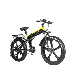 LZMXMYS Bike LZMXMYS electric bike, Electric Bike, Folding E-Bike With 48V 12.8AH Removable Charging Lithium Battery / 21 Speed / 26Inch Super Lightweight, Urban Commuter Bicycle For Ault Men Women (Color : Yellow)