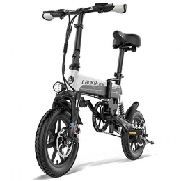 LZMXMYS Electric Bike LZMXMYS electric bike, Electric Bike For Adults, Foldable Electric Bicycle Commute Ebike With 400W Motor, 14 Inch 36V E-bike With Removable Lithium Battery, City Bicycle Max Speed 25 Km / h (Color : A)