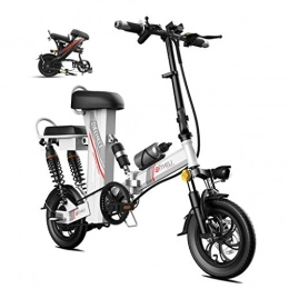 LZMXMYS Bike LZMXMYS electric bike, Electric Bike Mountain E-bike, 12 Inch Electric Assisted Bicycle With 48V 30Ah Lithium Battery, 350W Motor (Color : Silver, Size : Range:100km)