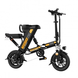 LZMXMYS Bike LZMXMYS electric bike, Electric Bike, Urban Commuter Folding E-bike, Max Speed 25km / h, 14inch Adult Bicycle, 200W / 36V Charging Lithium Battery (Color : Black)