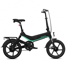 LZMXMYS Bike LZMXMYS electric bike, Electric Bikes For Adult16 Foldable E-Bike 36V 7.8Ah 250W 25KM / h Electric Bikes Adjustable Lightweight Frame E-Bike For Sports Cycling Travel Commuting (Color : Black)