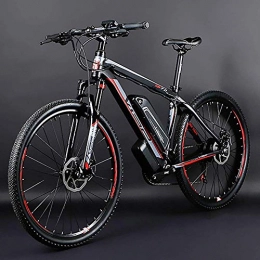 LZMXMYS Bike LZMXMYS electric bike, Electric mountain bike, 26-inch hybrid bicycle / (36V10Ah) 24 speed 5 speed power system mechanical disc brakes lock front fork shock absorption, up to 35KM / H (Color : Red)