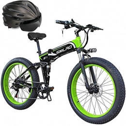 LZMXMYS Electric Bike LZMXMYS electric bike, Electric Mountain Bike Electric Mountain Bike, 26-inch Folding 48V / 8AH Electric Bicycle With Ultra-lightweight Magnesium Alloy Spokes Wheel, 21-speed Gear, Advanced Full Suspensi