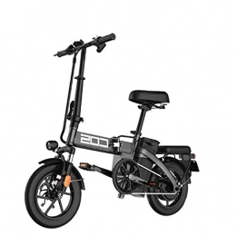 LZMXMYS Bike LZMXMYS electric bike, Folding EBike, 350W Aluminum Electric Bicycle With Pedal For, 14" Electric Bike With 48V / 18.8AH Lithium-Ion Battery (Color : Grey, Size : Range:220km)