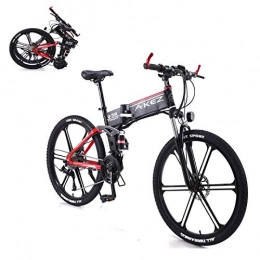 LZMXMYS Electric Bike LZMXMYS electric bike26 In Electric Bike for Unisex with 350W 36V 8A Lithium Battery Folding Electric Mountain Bike 27 Speed Aluminum Alloy with Front and Rear Mechanical Disc Brakes Bicycle Deadweig