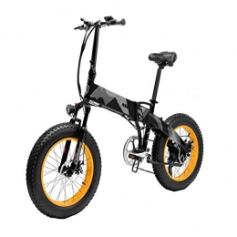LZMXMYS Electric Bike LZMXMYS electric bikeAdult Foldable Electric Bike Pedal Assisted Electric Bicycle 20 Inch Bicycle with 1000w Motor 13ah Lg Lithium Battery for Commuters in Off-road Cities (Color : Yellow)