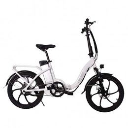 LZMXMYS Bike LZMXMYS electric bikeElectric Bike for Adults 14 in Folding Electric Bike with 48V / 20Ah Removable Lithium-Ion Battery for City Commuting Outdoor Cycling Travel Work Out (Color : White)