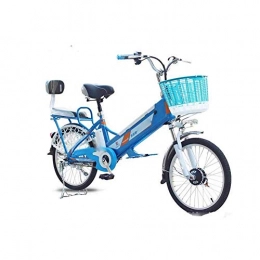 LZMXMYS Electric Bike LZMXMYS electric bikeElectric Bike with Back Seat 24In 7Speed Convenient To Travel 250W36V8A Lithium Battery Electric Bicycle Commuter Fitness Adult Moped Aluminum Alloy Load 150Kg (Color : Blue)