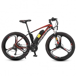 LZMXMYS Electric Bike LZMXMYS electric bikeElectric Mountain Bike 26 In with 250W 36V Lithium Battery with 27 Speed Variable Speed System with Double Hydraulic Shock Absorption Electric Bicycle Load 75kg Black Red
