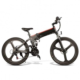 LZMXMYS Electric Bike LZMXMYS electric bikeElectric Off-road Bike, 350w Brushless Motor 26 Inch Adults Electric Mountain Bike 21 Speed Removable 48v Battery Dual Disc Brakes Removable Lithium-ion Battery (Color : Black)