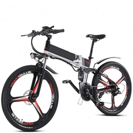 LZMXMYS Electric Bike LZMXMYS electric bikeFoldable Electric Bike 26'' Mountain Adult E Bike Beach Snow Bike Bicycle Wheel 2.0 Tire with 300w Motor and 48v / 12.5ah Lithium Battery 21-speed Gear