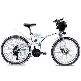 LZMXMYS Electric Bike LZMXMYS electric bikeFolding Electric Bike for Adults Urban Commuter E-bike City Bicycle 1000w Motor and 48v 13ah Lithium Battery Max Speed 35 Km / h Load Capacity 150 Kg Full Shock Absorber, Blue48V13A