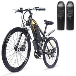 Vikzche Q  M60 Electric Bike 27.5" with TWO 48V 17Ah Removable Lithium Battery, Full Suspension, Shimano 7-Speed City E-bike, Disc brake