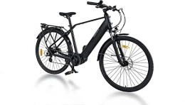 MAGMOVE Electric Bike MAGMOVE Men's Electric City Bicycles, 28 Inch 250W Motor, 8-Speed Gearbox, Pedelec E-Bikes with 36V / 13AH Removable Lithium Battery, 60km for Outdoor Cycling Travel Work, Black