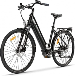 MAGMOVE Bike MAGMOVE Women's Electric City Bicycles, 28 Inch 250W Motor, 8-Speed Gearbox, Pedelec E-Bikes with 36V / 13AH Removable Lithium Battery, 60km for Outdoor Cycling Travel Work, Black