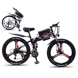 MEETGG Electric Bike MEETGG 26'' Electric Bike Foldable Mountain Bicycle for Adults 36V 350W 13AH Removable Lithium-Ion Battery E-Bike Fat Tire Double Disc Brakes LED Light