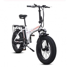 MEICHEN Electric Bike MEICHEN Electric bicycle 4.0 fat tire electric bicycle beach cruiser bicycle assist bicycle folding electric bicycle electric bicycle 48v, 20incheswhite
