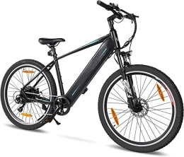 YUANLE Electric Bike Men Adults 7 Speed Electric Mountain Bike 27.5” 250W Cell Lithium-ion Integrated Battery 36V 14.5Ah E-Bicycle E-Mountain Bike
