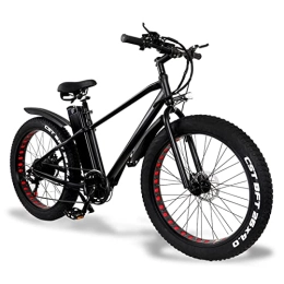 FMOPQ Electric Bike Mens 26" Fat Tire Mountain Electric Bike 500W 48V 21 Speed Aluminum Frame Dual Lithium Battery Adults Electric Bicycle (Color : 26 inches 500W 48V 20Ah)