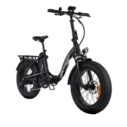  Electric Bike Mens Bicycle Folding Electric Bike Snow Bike Lithium BatteryFat Tire (Color : White) (Black)
