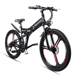 MERRYHE Electric Bike MERRYHE Electric Folding Bicycle Adult Mountain Bike Moped 48V 26 Inch Lithium Bicycle, Black-178 * 61 * 120cm