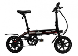 Micargi Bike Micargi Lightweight 14 inch Folding Electric Bike with 250W Hub Motor, Electric Bike with 36V 8.8AH Battery (Black)