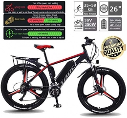min min Electric Bike min min Bike, 26'' Electric Mountain Bike with 30 Speed Gear And Three Working Modes, E-Bike Citybike Adult Bike with 350W Motor for Commuter Travel (Color : Red)
