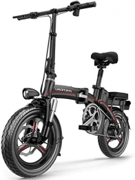 min min Electric Bike min min Bike, Electric Bikes for Adults, Folding Bike 3 Modes 12-23AH 400W 48V 14 Inch with LCD Display Suitable for Men Women Teenagers for City Urban Commuting (Color : Black, Size : 18AH)