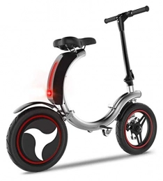 min min Bike min min Bike, Fast Electric Bikes for Adults 36V 7.8Ah Electric Bike 14 inch Electric Bike Lithium-Ion Battery 350W Urban Commuter Ebike for Adults with App (Color : Black) (Color : Silver)