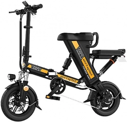 min min Bike min min Bike, Folding Electric Bike for Adults, 12 Inch Electric Bicycle / Commute Ebike with 240W Motor, 48V 8-20Ah Rechargeable Lithium Battery, 3 Work Modes (Color : Black, Size : 12.5AH)