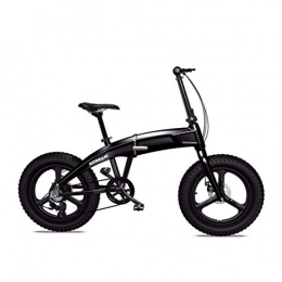 MJL Electric Bike MJL Beach Snow Bicycle, Adult Folding Mountain Bike, 350W Aluminum Alloy Beach Snow Bikes, 36V 10.4Ah City Bicycle, 20 inch Wheels, Black, Black