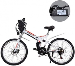 MJY Electric Bike MJY 24 inch Electric Mountain Bikes, Removable Lithium Battery Mountain Electric Folding Bicycle with Hanging Bag Three Riding Modes 6-20, 8ah / 384Wh