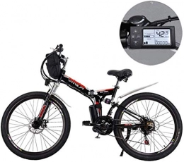 MJY 24 inch Electric Mountain Bikes,Removable Lithium Battery Mountain Electric Folding Bicycle with Hanging Bag Three Riding Modes 6-20,A,15ah/720Wh
