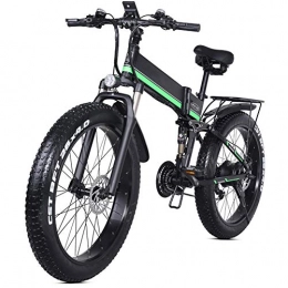 MJYK Electric Bike MJYK 1000W 26 inch Fat Tire Electric Bicycle Mountain Beach Snow Bike for Adults, Aluminum Electric Scooter 21 Speed Gear E-Bike with Removable 48V12.8A Lithium Battery, A