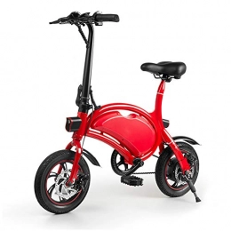MJYK Bike MJYK Folding Lightweight Electric Bike 36V 8AH 250W City Commuter Ebike Electric Bicycle with LCD Display Suitable for Adults and Teenagers, Red