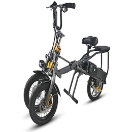 MMJC Bike MMJC Portable 14 Inches Three-Wheeled Electric Tricycle Electric Bicycles Adults Folding Electric Bicycle 36V Max Reach 75KM Adults