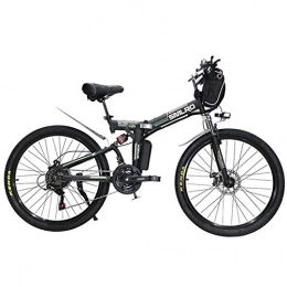 MOLINGXUAN Electric Bike MOLINGXUAN Electric Mountain Bike, 26 Inch 24 Bag Type Lithium Battery Foldable Mountain Bike with Soft Tail And Full Suspension CE Certification, A