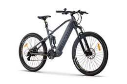 Moma Bikes Bike Moma Bikes, EMTB 27.5, Aluminum, Full SHIMANO 24 Speeds, Full Suspension & Hydraulic Disc Brakes & Integrated Bat. Ion Lithium 48V 13Ah (Size L-XL)